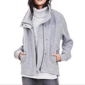 ✨HOST PICK!! Banana Rep Cocoon Moto Zip Wool Coat